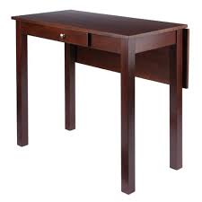 Table when leaf is folded 39.37w x 20.70d x 35.43h. Perrone High Drop Leaf Dining Table Walnut Winsome Target