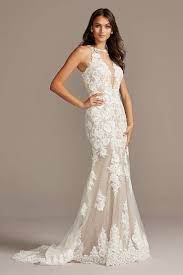 I haven't seen many dresses with halters arround. Halter Wedding Dresses Gowns David S Bridal