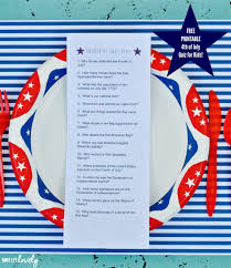This free printable kids movie trivia is perfect for a family movie night. Free Printable Fourth Of July Quiz For Kids Make Life Lovely