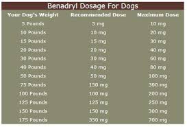 Benadryl Usage Chart For Dogs Dog Benadryl Benadryl For Dogs Dosage Dog Remedies