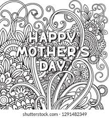 Visit our blog, coloring pages, templates, and worksheets for more free printables. Happy Mothers Day Coloring Page Adult Stock Vector Royalty Free 1291482349