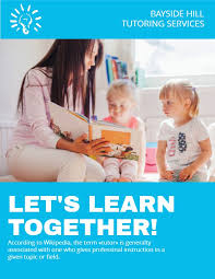 Pre School Tutor Flyer Template Design Flyer Template Flyer Tutor