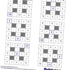 Magic Squares Grid Puzzles Number Grid Free Printable Math Worksheets