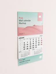 Free Single Panel Wall Calendar Mockup Mockups Design Free Premium Mockups Wall Calendar Wall Calendar Design Free Wall Calendar