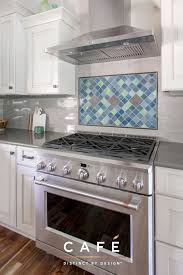 Love The Bright Pop Of Color With The Statement Backsplash In This Classic White Kitchen By Kowalske Kitchen And Ba Classic White Kitchen Kitchen Style Kitchen