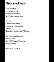 Magic Mouthwash Recipe Magic Mouthwash Recipe Mouthwash