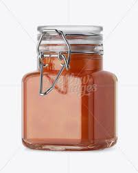Download Download 100ml Glass Apricot Jam Jar W Clamp Lid Mockup Halfside View Psd Glass Jam Jars Jam Jar Honey Jar PSD Mockup Templates