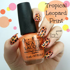 You can easily recreate this animal print nail art design if you have a good hand for painting and drawing. Tropical Leopard Print Design With Tutorial Lucy S Stash