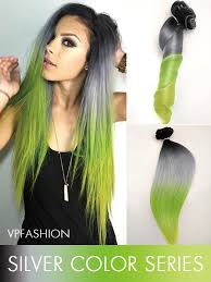 Black And Grey Ombre Hair Extensions Black To Grey Green Colorful Ombre Indian Remy Clip In Hair Extensions Cs043 Ombre Hair Extensions Grey Hair Color Pretty Hair Color