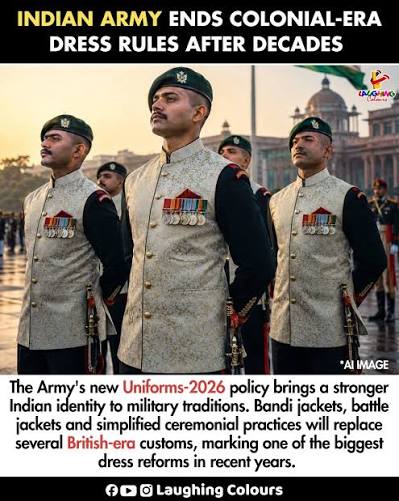A new chapter in military tradition begins with an Indian touch 🇮🇳 # IndianArmy #MilitaryNews #IndiaFirst