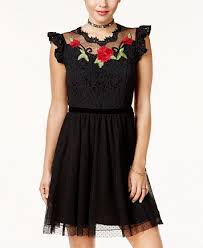 Black And White Dresses Juniors Disney Princess Juniors 39 Snow White Rose Lace Dress Created For Macy 39 S Macys Com Cocktail Dress Lace Rose Lace Dress Lace Dress