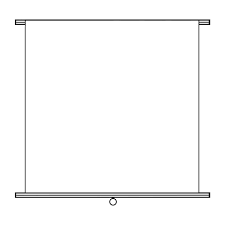 Pull Down Dry Erase Chart Plain