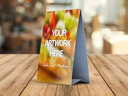 Download Free Table Tent Card Mockup Psd This Table Tent Card Mockup Is Great To Show Your Brand Or Designs For Restaurant Table Tents Tent Cards Custom Table