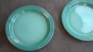 Le creuset palm green plate 11.25 inch. Le Creuset Dinner Plates Caribbean Unboxing And Comparison To Old Size Youtube