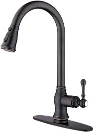 Whether renovating a quaint cottage in the country side or just remodeling a master bath the ashfield collection is guaranteed to be the perfect complement to. Tohlar Oil Rubbed Bronze Kitchen Faucets With Pull Down Sprayer Farmhouse Antique Single Handle Bronze Faucet For Kitchen Sink With Deck Plate Amazon Com