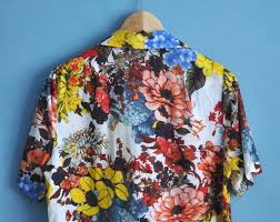 Vintage top by alfred dunner! Vintage 90s Floral Pattern Short Sleeve Blouse Button Up Flower Print Shirt Women S Summer Blouse Hi Womens Blouses Summer Flower Print Shirt Summer Blouses