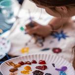 Painting on the Patio | Flower Frames & Bookmarks