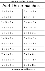 Maybe you would like to learn more about one of these? Adding Three Numbers Worksheets 99worksheets