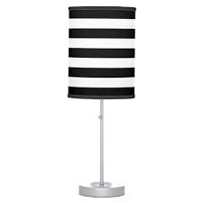 Black And White Striped Lamp Shade Stylish Black And White Stripes Table Lamp Zazzle Com Striped Table Linen Lamp Shades Stylish Table Lamps