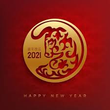 Happy Chinese New Year 2021 Greeting Card With Bull Head In 2020 Happy Chinese New Year Chinese New Year New Year Greeting Cards