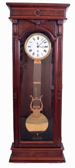 Jeweler S Standing Regulator 8 Days Time Only Brass Weight Driven Swiss Movement With Pinwheel Escapement Gridiron Pendulum Center Sweep Seconds And White Antique Wall Clocks Vintage Wall Clock Clock