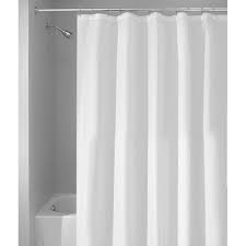 Ceiling Height Interdesign Mildew Free Water Repellent Fabric Shower Curtain 72 Inch By 96 Fabric Shower Curtains 96 Inch Shower Curtain White Shower Curtain