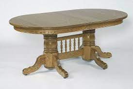 This stylish dining table makes tuesday takeout that. Double Pedestal Oval Dining Table With Center From Dutchcrafters