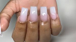 Perfect for holidays and family events. Milk White Short Tapered Square Acrylic Nails Youtube