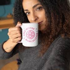 Custom Name Retro Coffee Mug 15oz Cute Coffee Lover Gift Custom Cup Tea  Disco Mug Name Gift Christmas Gift Niece Trendy Mug Sun Disco Name