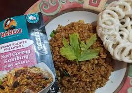 Masukkan daging (opsional bisa ayam, sapi, atau kambing), tambahkan air dan rebus hingga lunak. Resep Nasi Goreng Kambing Bumbu Instan Bango Anti Gagal Kuali Emak