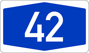 At 42, you learn by doing. Bundesautobahn 42 Wikipedia