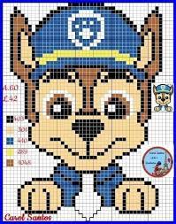 Paw patrol rubble cross stitch pixel crochet paw patrol. Grilles Pat Patrouille Partie 2 Les Tricots De Gigi Artofit