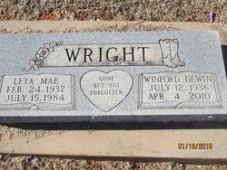 Winford Dewin “Wimp” Wright (1936-2010)