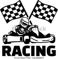 Goal Flags And Kart Racing Vector Stock Illustration Royalty Free Illustrations Stock Clip Art Icon Stock Clipart Icons Kart Racing Go Kart Racing Racing