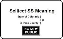 Scilicet SS Meaning in Notary Certificate - Notary Colorado Springs
