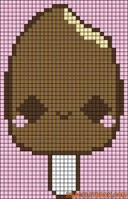 Mural Glace En Elastique Pixel Art Kawaii Cross Stitch Minecraft Pixel Art