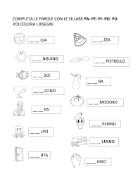 Completa con le sillabe ma, me, mi, mo, mu e leggi. Pin Su Letto Scrittura Classe I