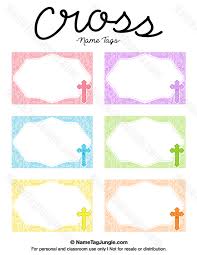 Printable Cross Name Tags Name Tag Templates Diy Name Tags Tag Template Free