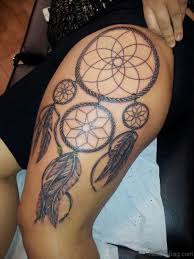 25 wonderful dreamcatcher tattoo designs and meanings. 78 Graceful Dreamcatcher Tattoos On Thigh
