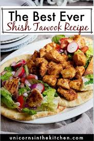 Shish Tawook Is A Lebanese Chicken Kebab That S Usually Served As A Sandwich With Some Sal In 2020 Chicken Dishes Recipes Chicken Tawook Recipe Lebanese Chicken Recipe
