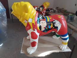 Animaux Resine Colores Jardin Interieur Statues Figures Tierfiguren Farbige Tiere Garten Design Resin Animals Animaux En Resine Peinture D Animal Statues