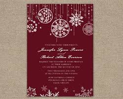 Winter Christmas Wedding Invitations Christmas Wedding Invitations Red Wedding Invitations Christmas Wedding Themes