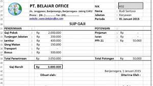 Slip gaji pegawai dan tenaga kependidikan periode bulan desember 2013 nik nama jabatan status penghasilan gaji pokok tj. Excel Contoh Slip Gaji Karyawan Guru Paud
