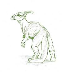 Parasaurolophus Sketch By Mso Hessai On Deviantart Dinosaur Drawing Dinosaur Art Dino Drawing