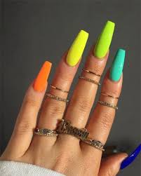 I am a 20 something ambitious individual. 77 Bright Neon Nails To Try This Summer Lovika Coffin Nails Designs Fake Nails Long Nails