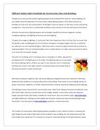 Different Safety Lights Available For Construction Sites And Buildings By Victorsmith764 Via Slideshare Safety Lights Construction Site Construction Safety