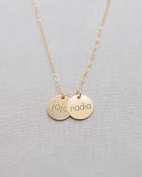 Engraved Name Necklace By Olive Yew This Small Engraved Name Necklace Is Perfect For Everyday Wear Engrave Star Charm Necklace Star Jewelry Engraved Necklace