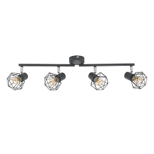 Ceiling spotlights usually run at 230 volts, like ordinary ceiling lights. Angus 4 Way Bar Spotlight In Grey Cage Light Ceiling Spotlights Ceiling Lights Uk