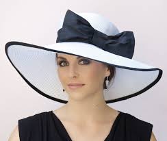 Black And White Hat Wedding Hat Black And White Hat Wide Brim Hat Derby Hat Ascot Hat Formal Hat Church Hat Large Hat Big Hat Elegant Hats Derby Hats Ascot Hats