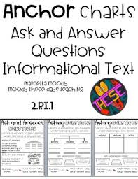 Ask And Answer Questions Anchor Charts